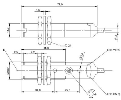 光电传感器 BLE 18KF-NA-1PP-C-02