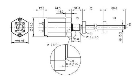 磁致伸缩传感器 BTL5-Q1251-M0152-B-S140