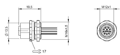 法兰插接器 BCC M45C-0000-1A-RM081-020