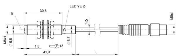 光敏传感器 BOS 08E-PO-KD20-00，2-S49