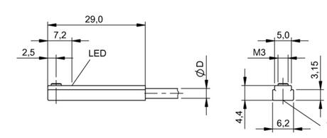 磁敏气缸传感器 BMF 307K-NO-C-2-PU-02