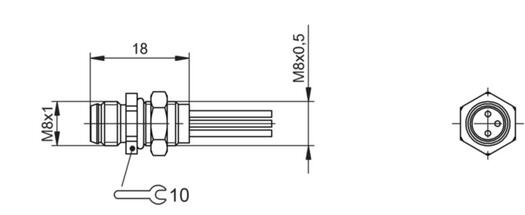 法兰插接器 BCC M353-0000-20-RM049-005