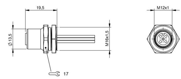 法兰插接器 BCC M455-0000-1A-RM014-020