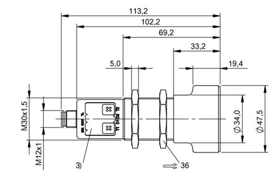 超声波传感器 BUS M30E1-PPC-35/340-S92K