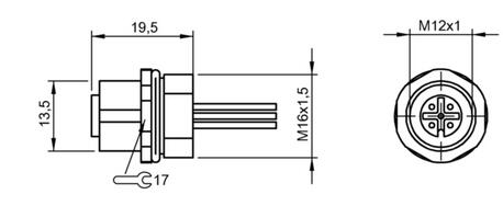 法兰插接器 BCC M455-0000-1A-RM014-015