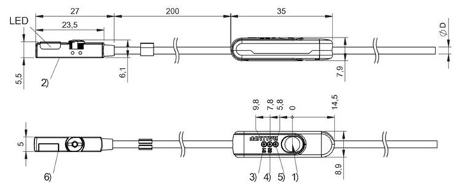 磁敏气缸传感器 BMF 235K-H-PS-C-A2-PU-02