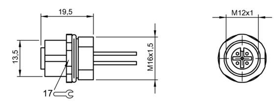 法兰插接器 BCC M455-0000-1A-RM020-005