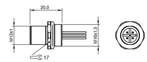 法兰插接器 BCC M455-0000-2A-RM014-005