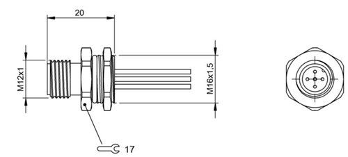 法兰插接器 BCC M455-0000-2A-RM014-020