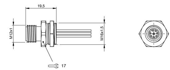 法兰插接器 BCC M458-0000-2A-RM015-005