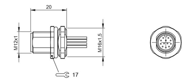 法兰插接器 BCC M45C-0000-2A-RM081-020