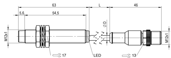 感应式距离传感器 BAW M12MM-UAC70G-BP00，2-GS04