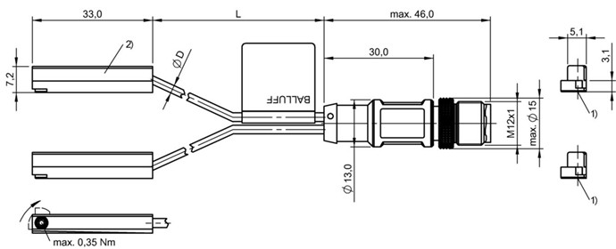 磁敏气缸传感器 BMF 315M-PS-W-2-SA95-S4-00，3