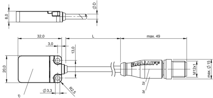 感应式传感器 BES R01EC-PSC50A-BS00，3-GS04-W51