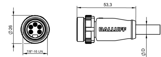 连接导线 BCC A315-0000-20-030-VS85N6-060