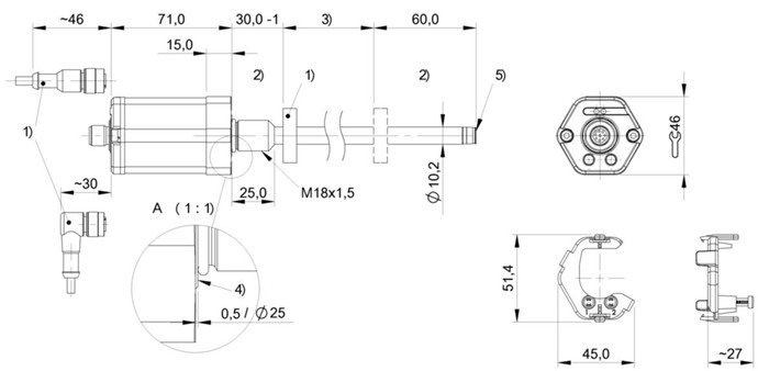磁致伸缩传感器 BTL7-A110-M0100-B-S115