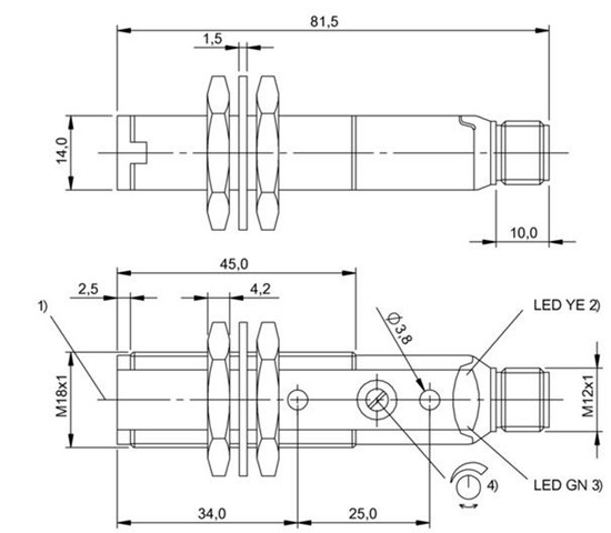 反射光栅 BOS 18KF-PA-1QD-S4-C