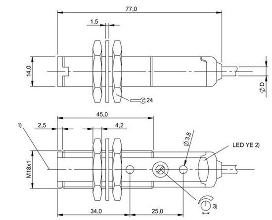 反射光栅 BOS 18KF-PA-1TB-C-02