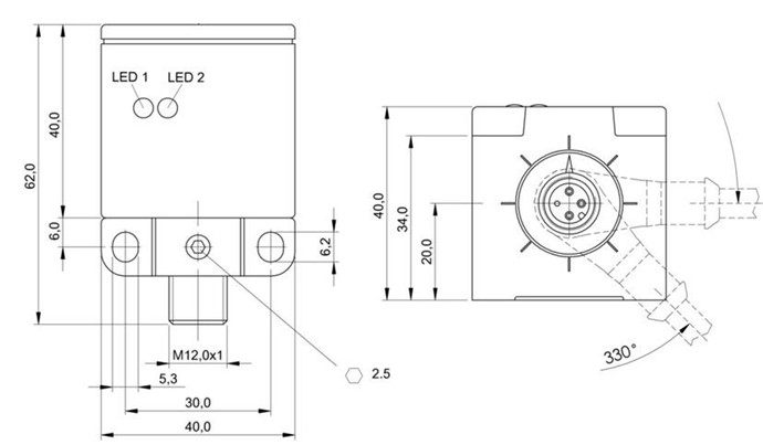 感应式传感器 BES Q40KFU-PSC20A-S04G