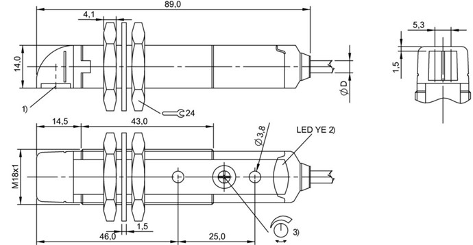 反射光栅 BOS 18KW-PA-1TB-C-02