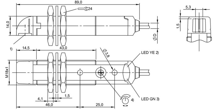 反射光栅 BOS 18KW-NA-1QC-C-02