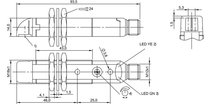 反射光栅 BOS 18KW-NA-1QC-S4-C