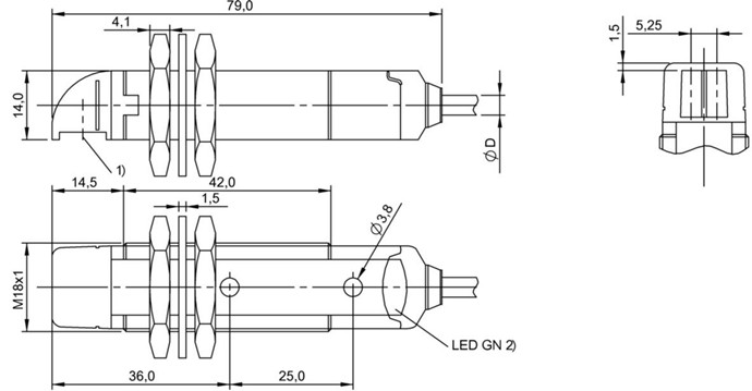 光敏传感器 BOS 18KW-NA-1N1R-C-02