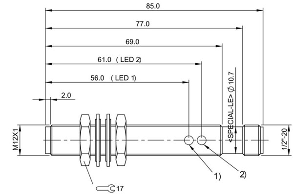 感应式传感器 BES M12EN1-USU20S-S21G-S