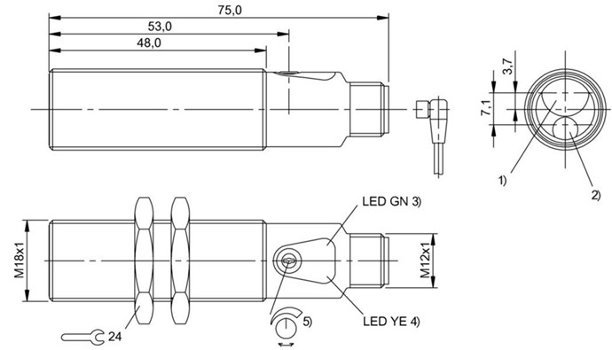 光敏传感器 BOS 18M-PA-LH23-S4