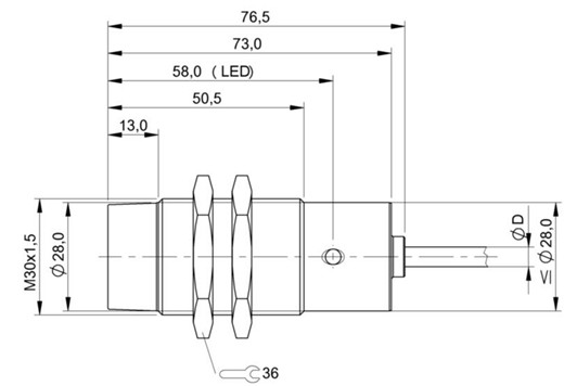 感应式传感器 BES 515-3029-BO-C-PU-03