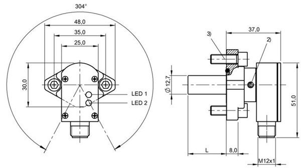 感应式传感器 BES 516-300-S295/2.062"-S4